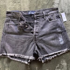 GAP Gray Jean Shorts Distressed Cut-Off Style